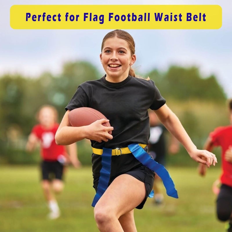 Clocean Web Football Belt with Two Stainless Steel D Rings 52' Football Pants Belt for Men Women Kids Youth Boys Girls - Image 4